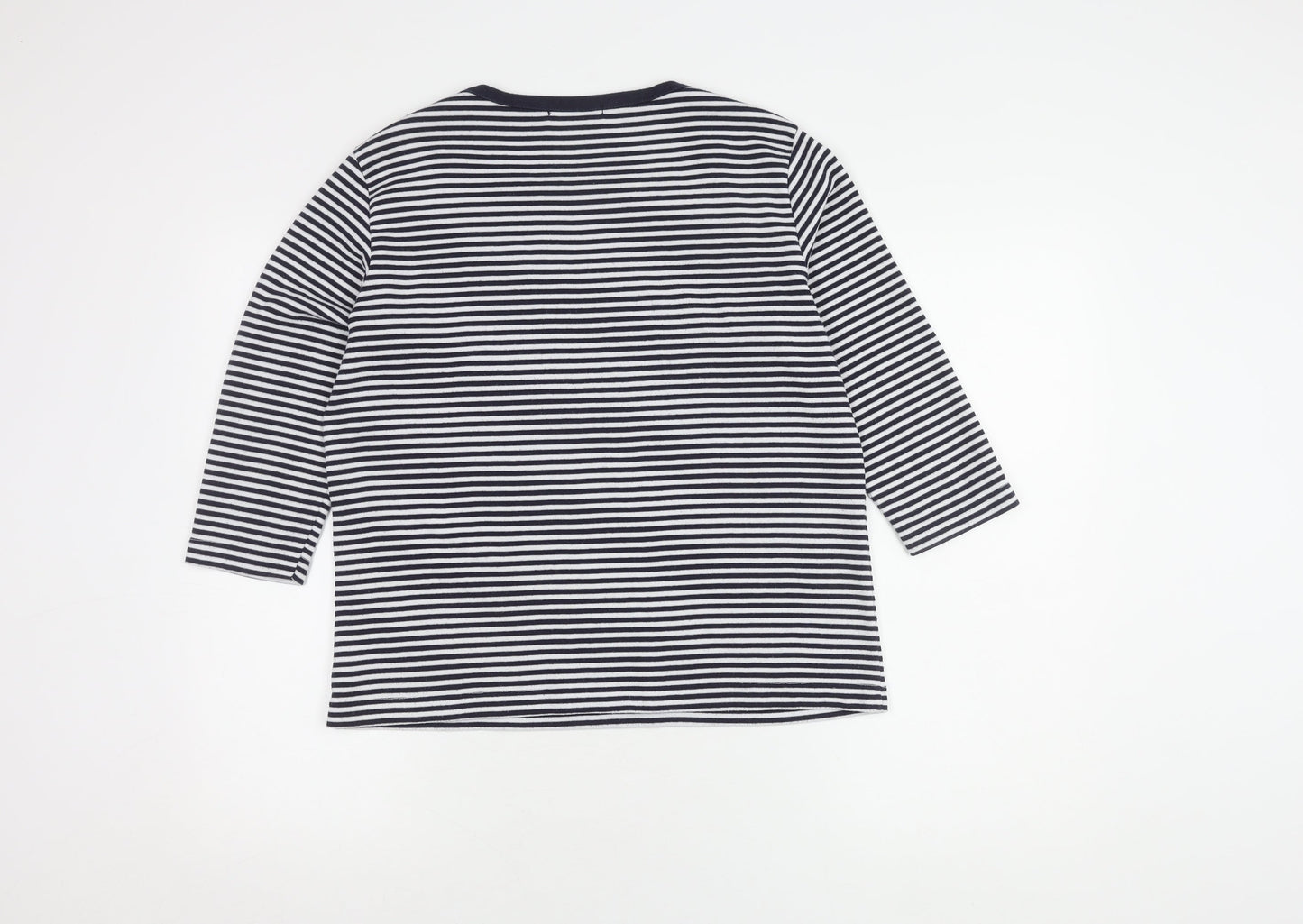 Viz-A-Viz Women's Navy Striped T-Shirt, Size 16