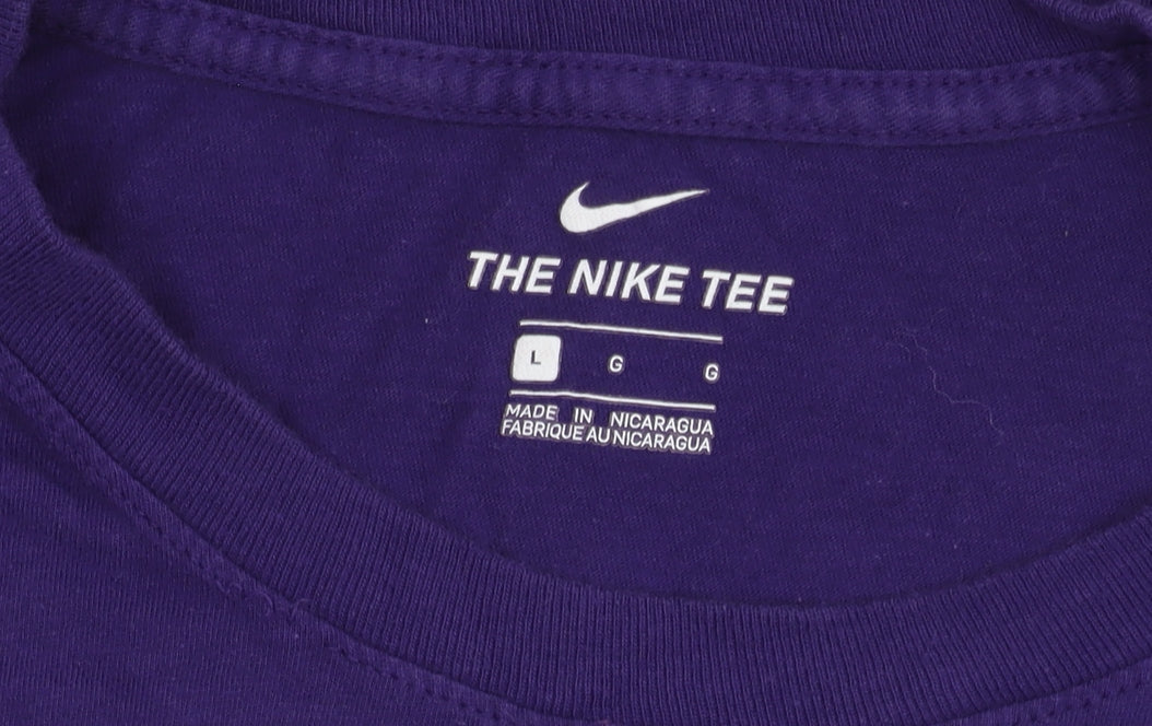 Nike Unisex Purple Long Sleeve T-Shirt, Size L