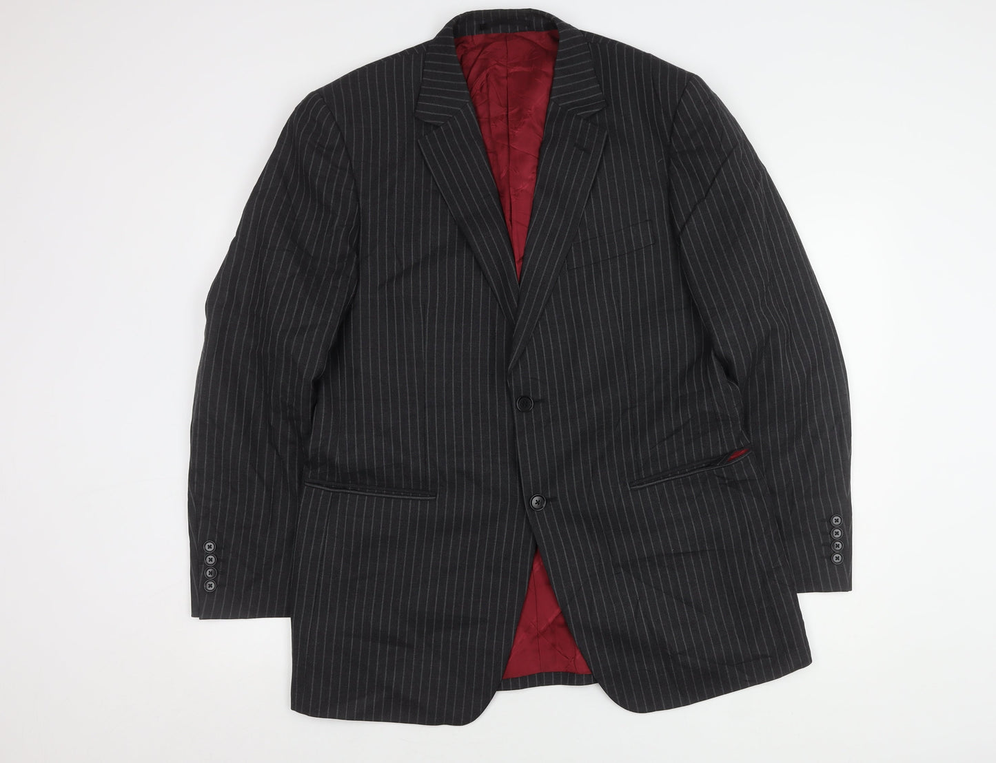 Austin Reed Men's Grey Striped Blazer, Size 42R