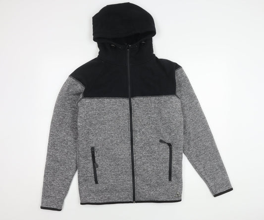 DNM Dissident Men's Black & Grey Hooded Jacket S