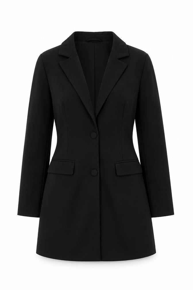 4th & Reckless Women's Black Long Sleeve Belted Dress
