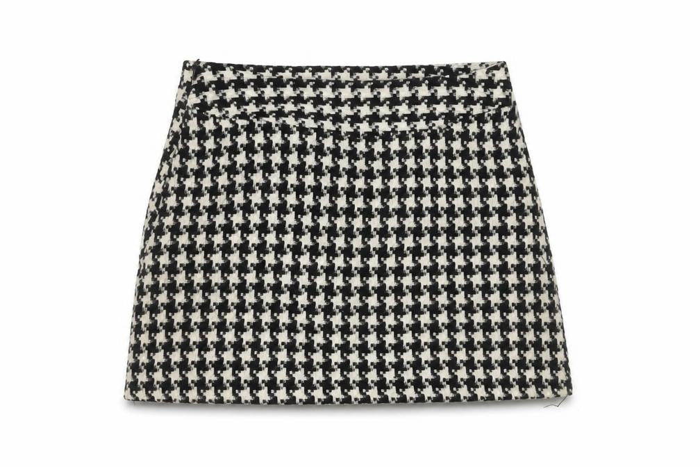 Dunnes Stores Women's Black Check Pencil Skirt Size 10
