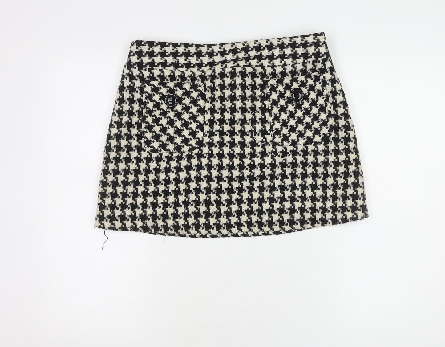 Dunnes Stores Women's Black Check Pencil Skirt Size 10