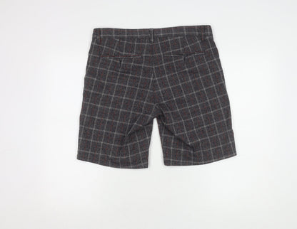 Back view of Only & Sons Check Pattern Shorts, Men's, size 32