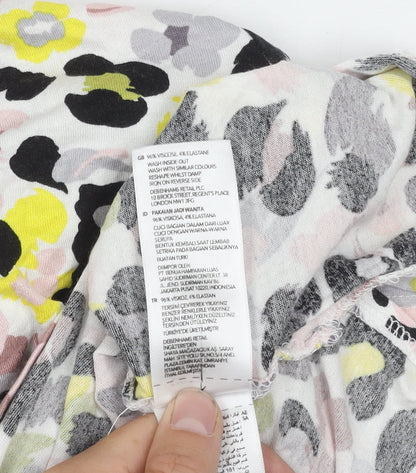 Brand and care label for Principles Women's Multicoloured Floral Top, size 16