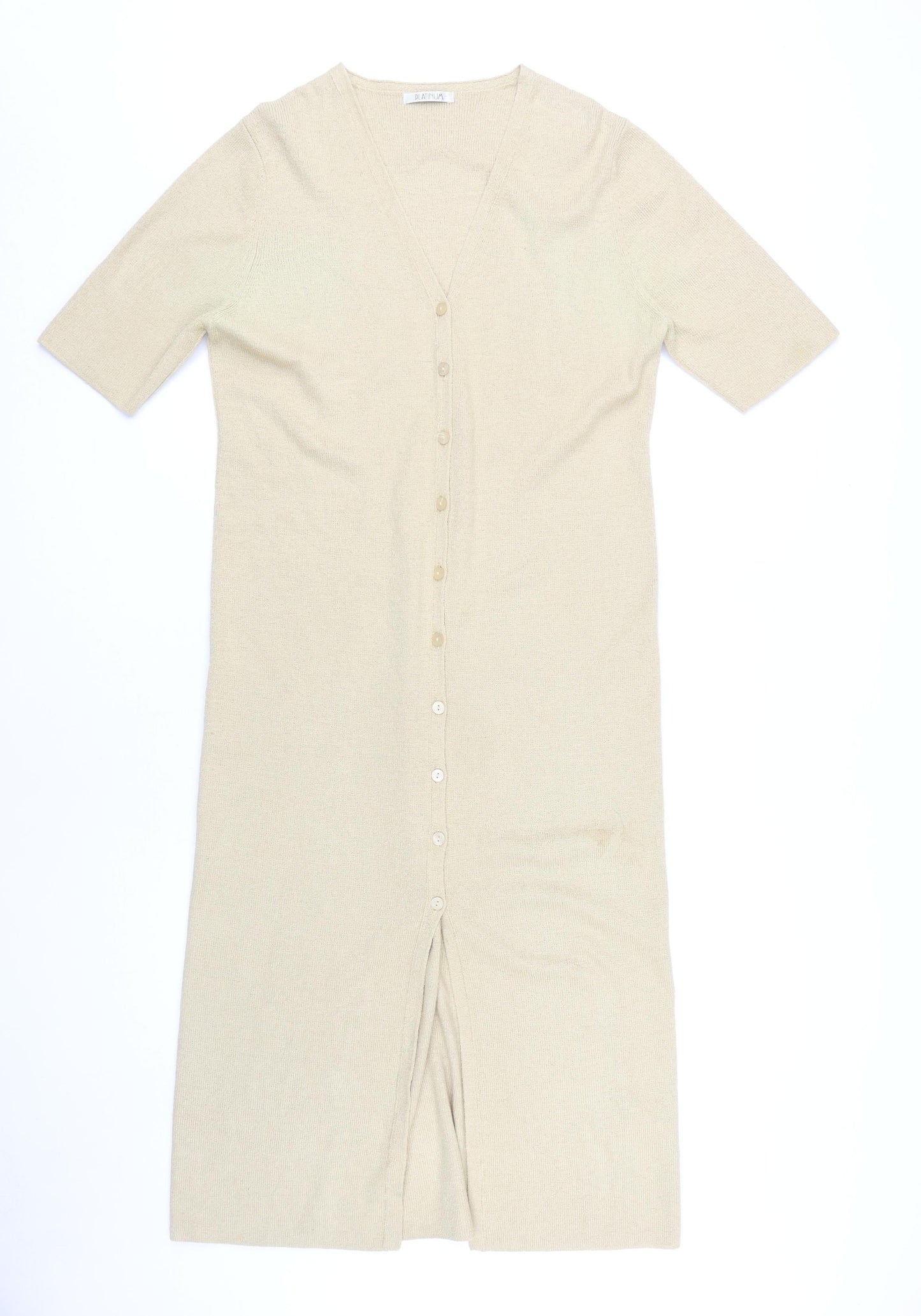 Platinum Women's Beige V-Neck Cardigan M