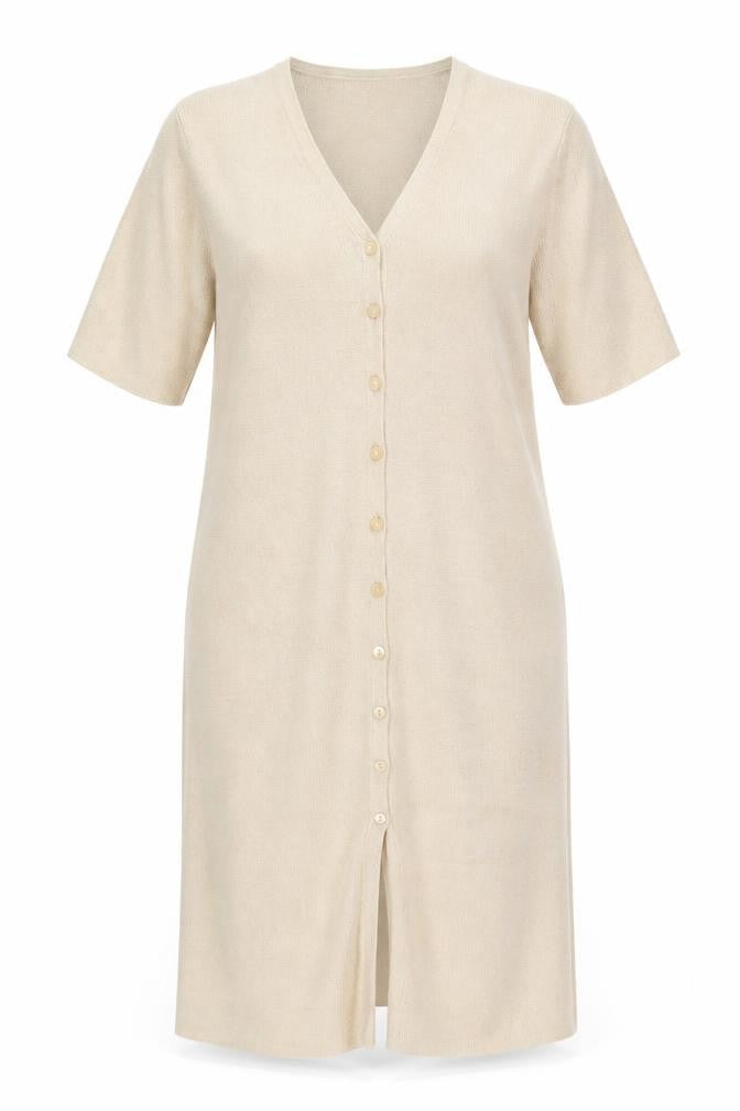 Platinum Women's Beige V-Neck Cardigan M