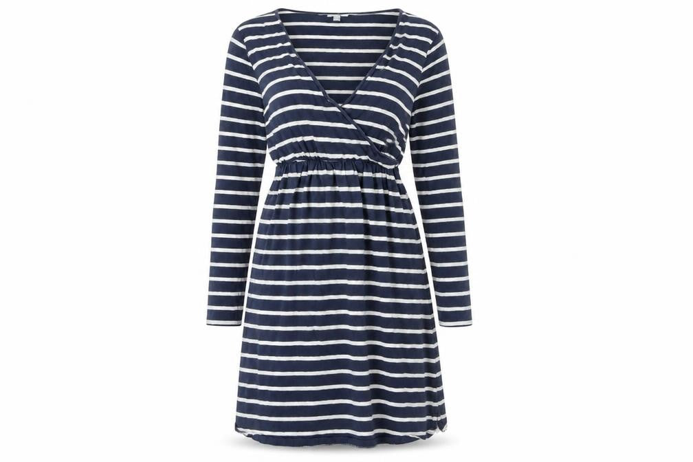 La Redoute Women's Blue Striped Dress - Size 10