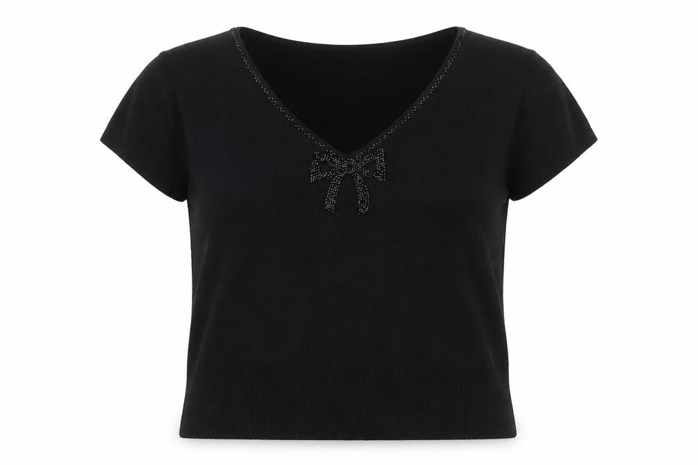 Marks & Spencer Women's Black V-Neck Pullover Jumper