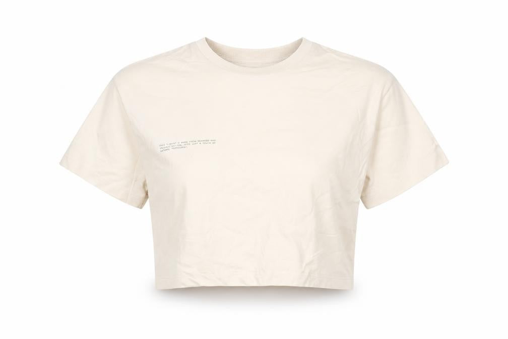 PANGAIA Beige Cropped T-Shirt for Women Size S