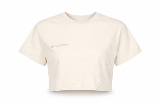 PANGAIA Beige Cropped T-Shirt for Women Size S
