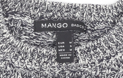 Mango Women's Grey Cable-Knit Pullover Jumper, Size 12
