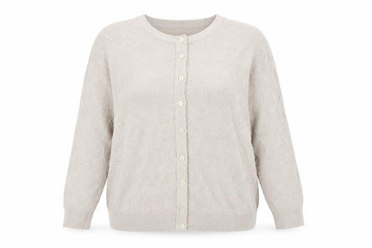 St Michael Womens Beige Wool Cardigan Size 20