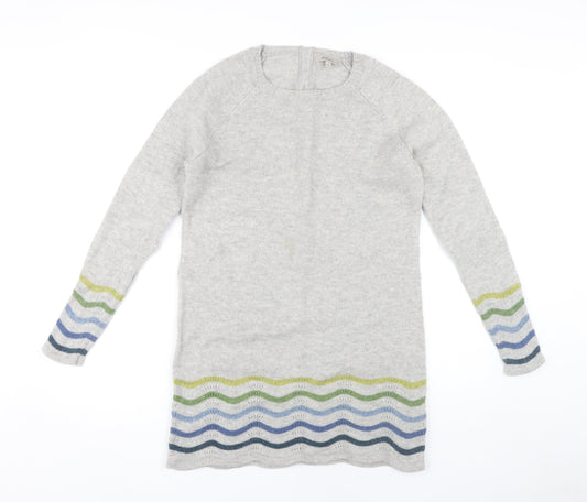 Kew Women’s Grey Jumper Dress M with Stripes
