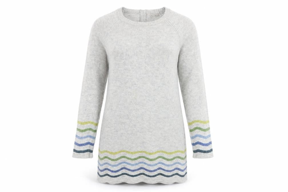 Kew Women’s Grey Jumper Dress M with Stripes