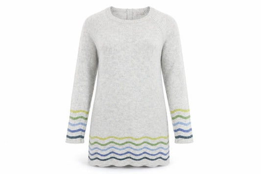 Kew Women’s Grey Jumper Dress M with Stripes