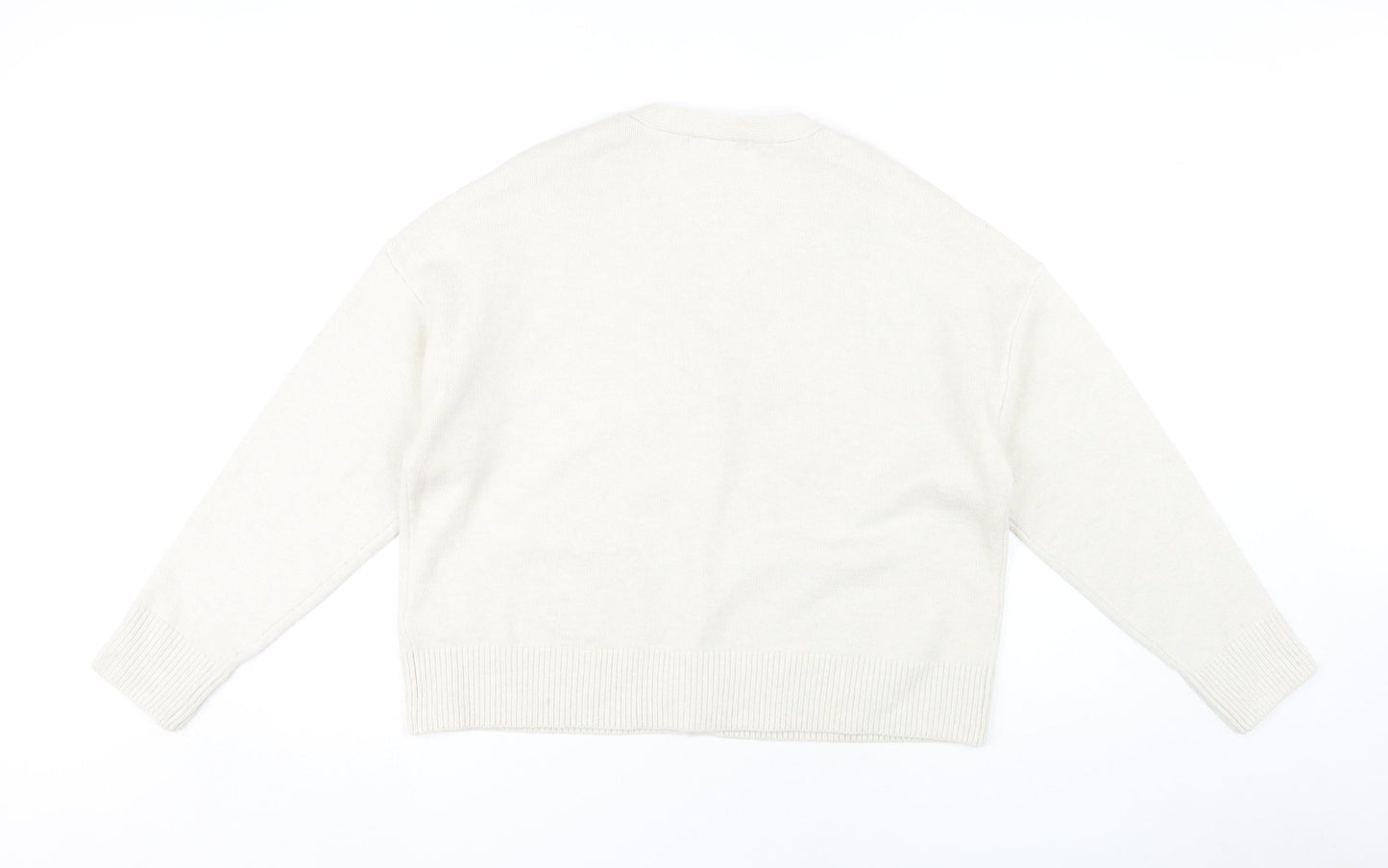 Marks and Spencer Women's Ivory V-Neck Cardigan M