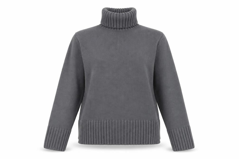 H&M Women's Grey Roll Neck Jumper, Size S, Casual Knitwear