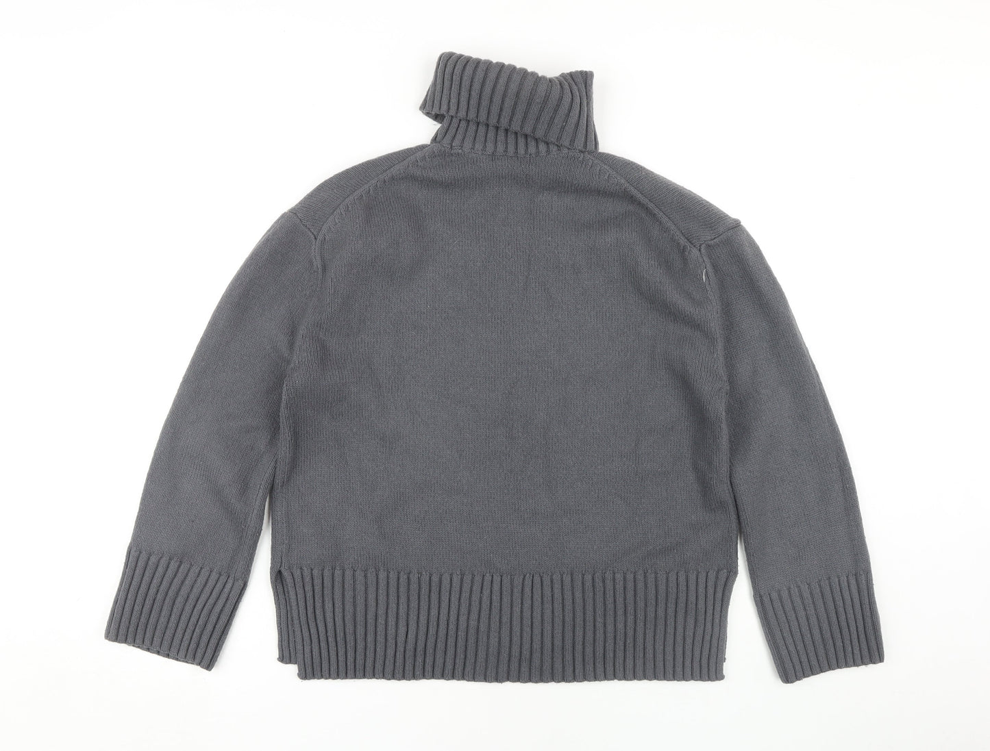 H&M Women's Grey Roll Neck Jumper, Size S, Casual Knitwear