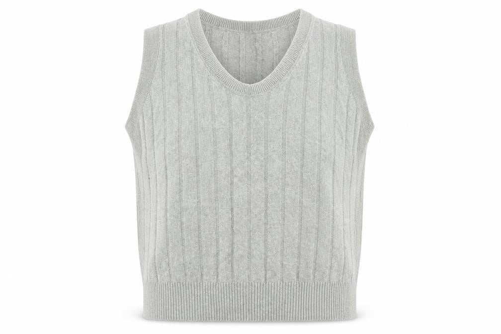 Marks & Spencer Unisex Grey V-Neck Sleeveless Vest
