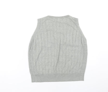 Marks Womens & Spencer Grey V-Neck Sleeveless Vest