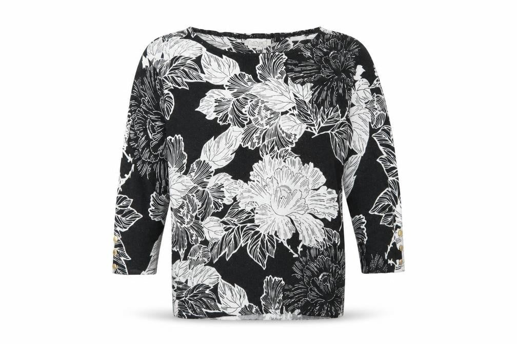 Next Women's Black Floral Pullover Jumper Size 8