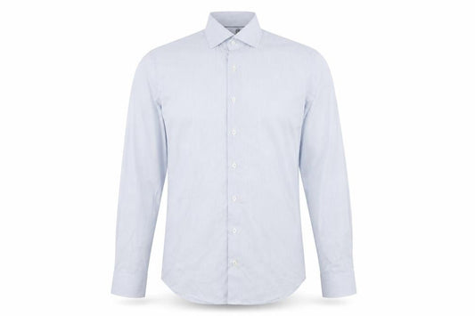 Eterna Men's Slim Fit Blue Striped Dress Shirt