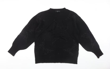 Next Women's Black Star Pullover Jumper - Size S