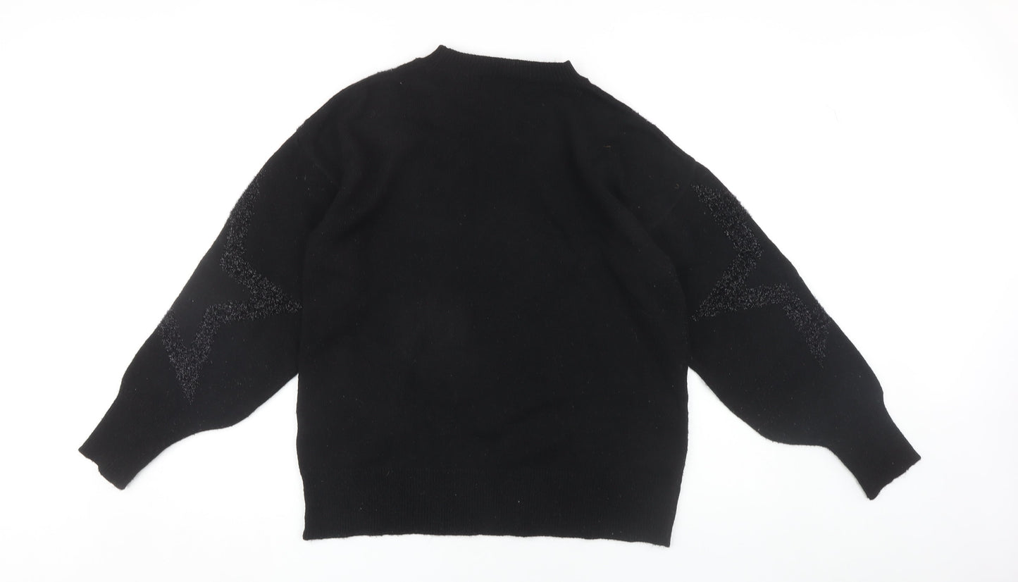 Next Women's Black Star Pullover Jumper - Size S