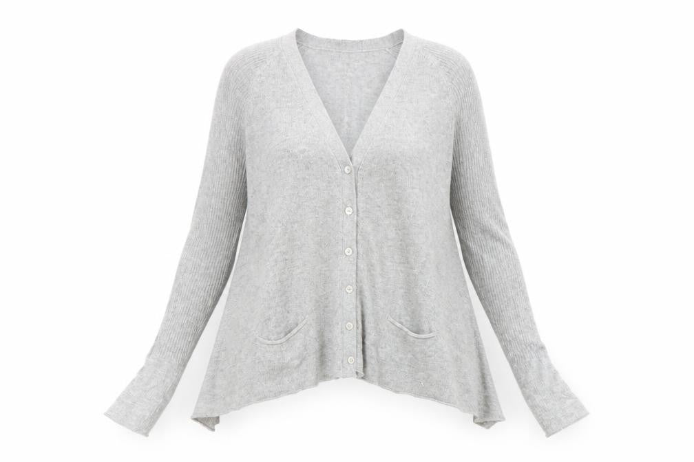 Next Women's Grey V-Neck Cardigan Size 8