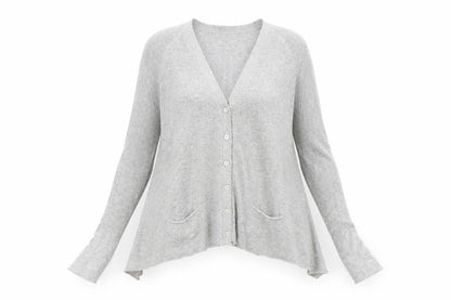 Next Women's Grey V-Neck Cardigan Size 8