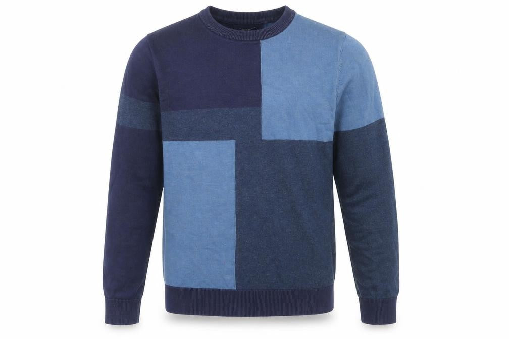 Next Boys Blue Colourblock Cotton Pullover Jumper 11 Years