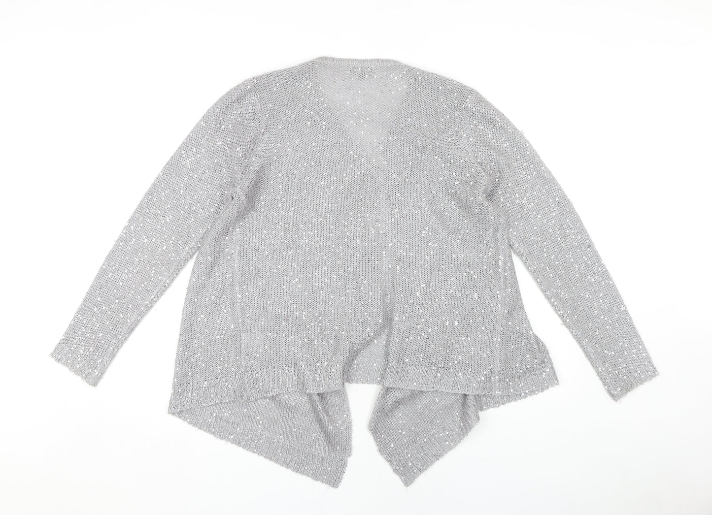 CASAMIA Women's Grey Sequin Cardigan M