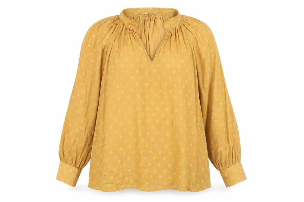 Next Women's Yellow Polka Dot Blouse Size 12