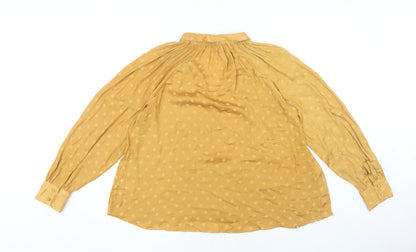 Next Women's Yellow Polka Dot Blouse Size 12