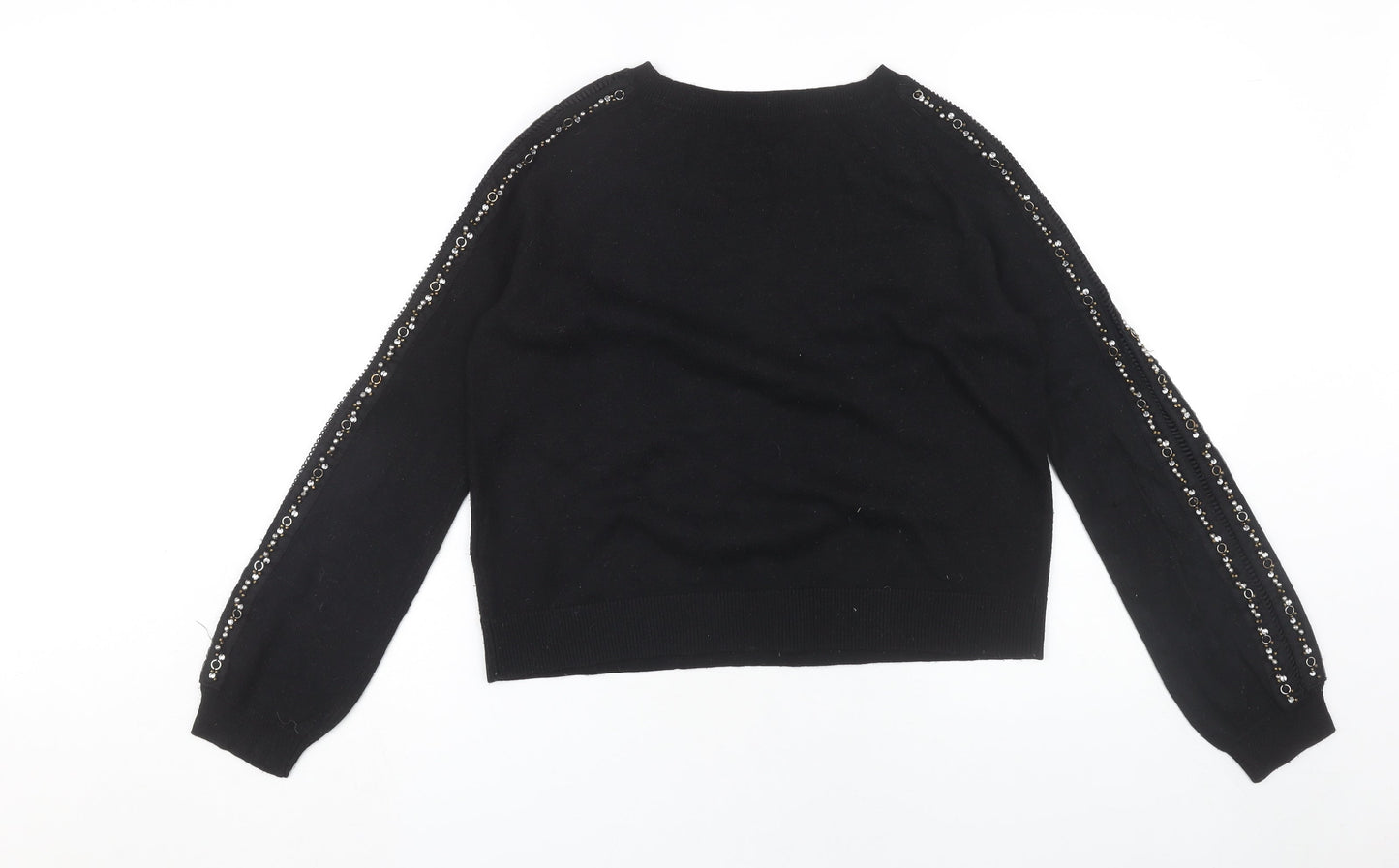 Topshop Women's Black Pullover Jumper Size 8