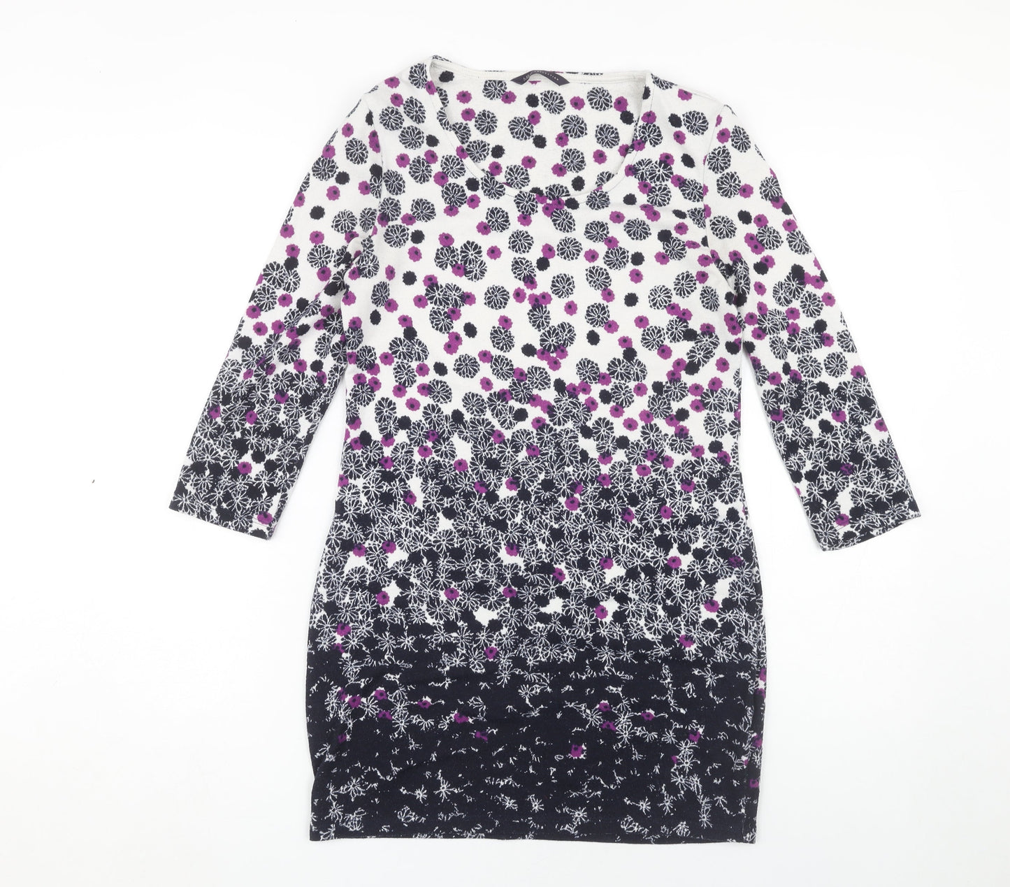 Marks and Spencer Women's Black Floral Dress UK 8