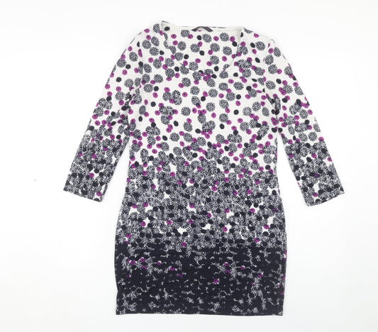 Marks and Spencer Women's Black Floral Dress UK 8