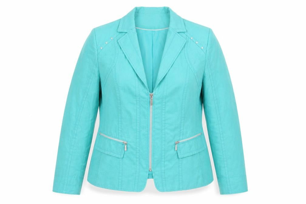 KSTN Women's Blue Blazer Size 18 with Zipped Pockets
