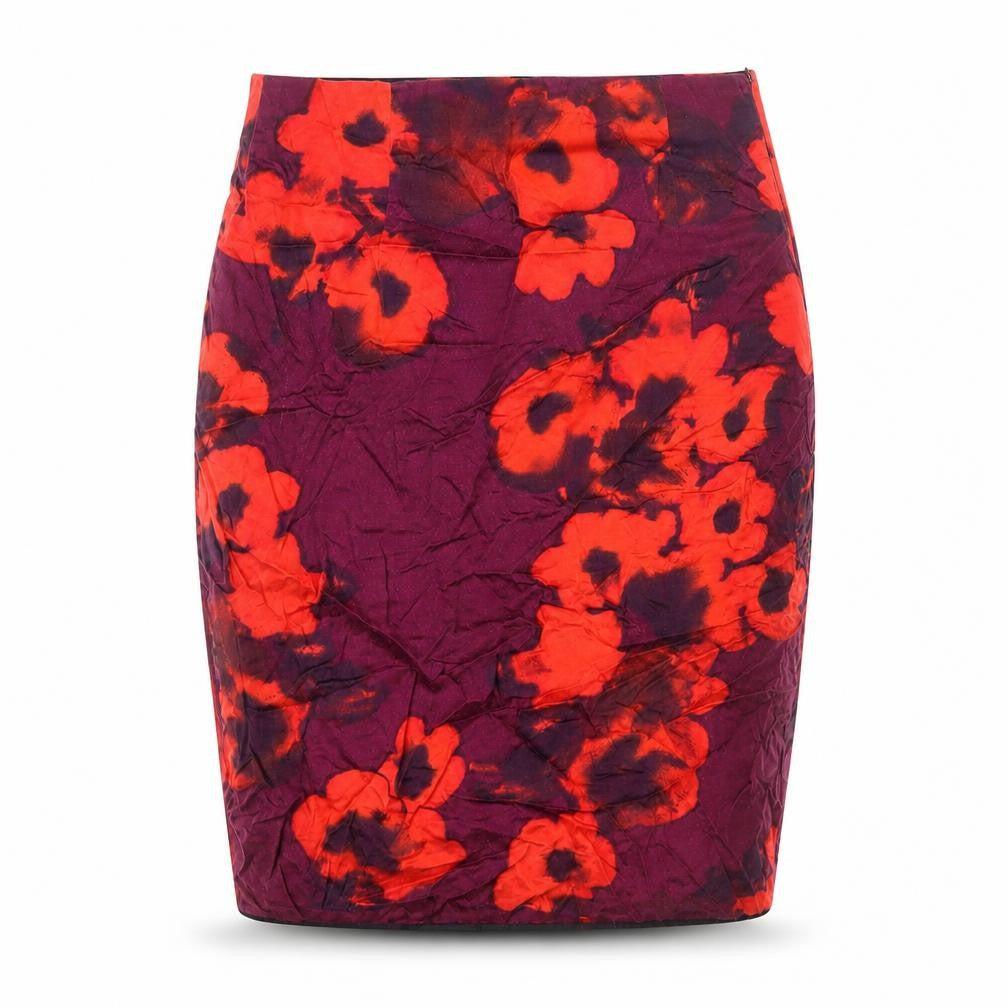 Zara Women's Multicoloured Floral Pencil Skirt Size 14