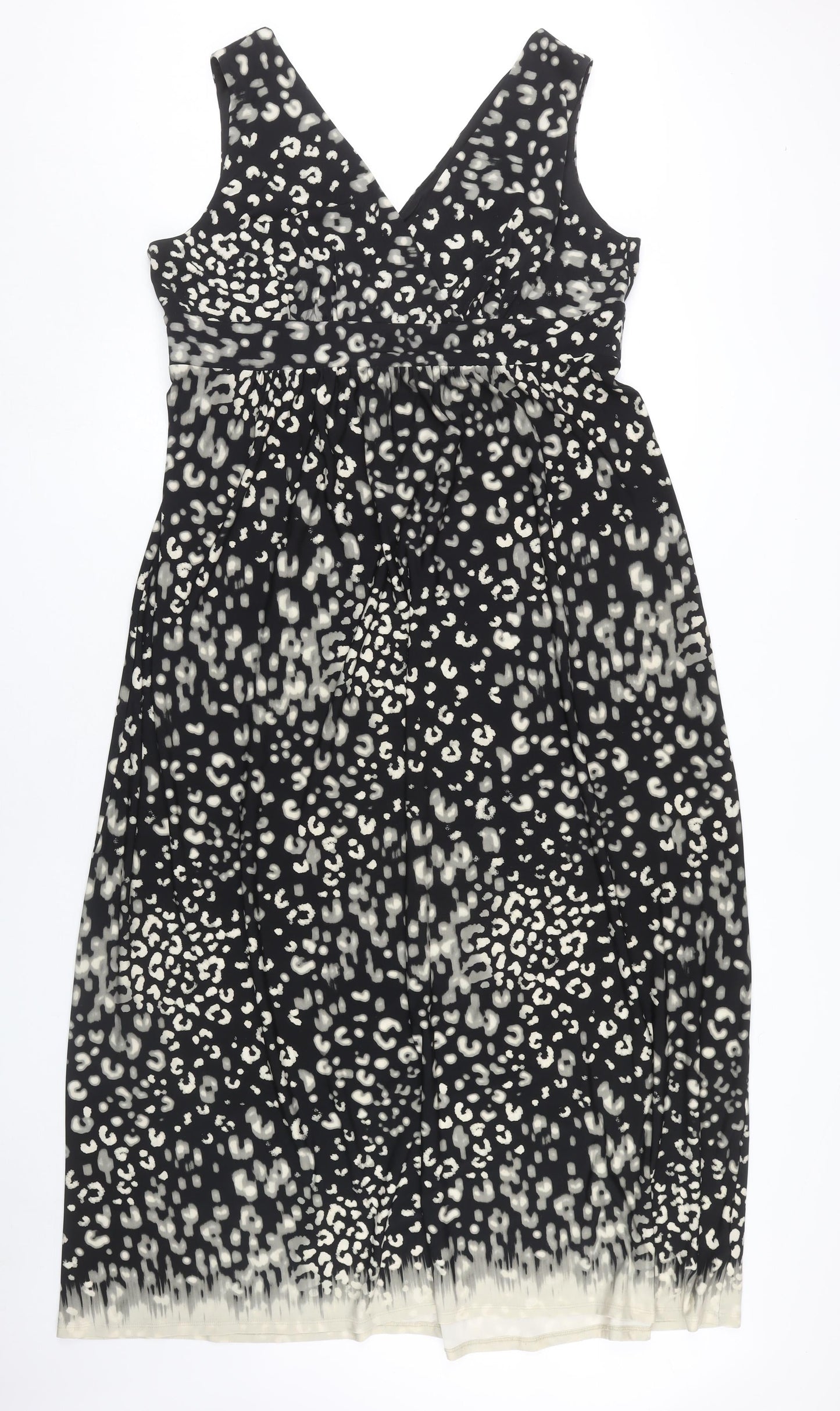 Marks and Spencer Women's Black V-Neck Midi Dress