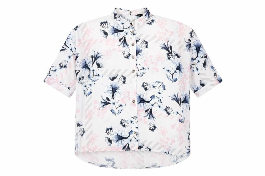 Select Women's Floral Multicoloured Button-Up Shirt UK 6