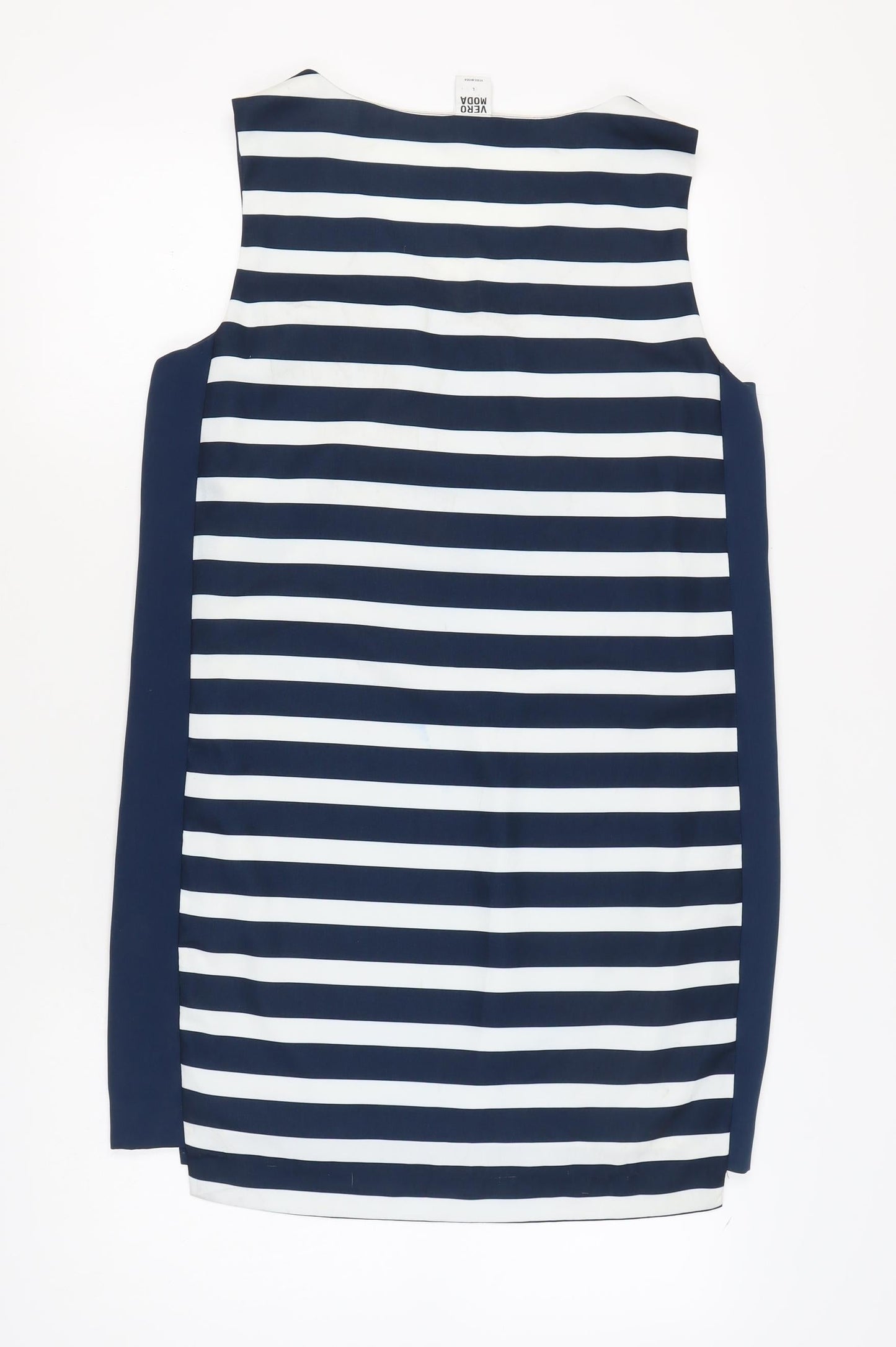 Vero Moda Women's Blue Striped Sheath Dress Size L