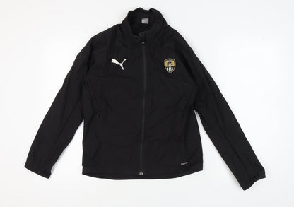 Additional front view of Puma boys’ black track jacket, size 14