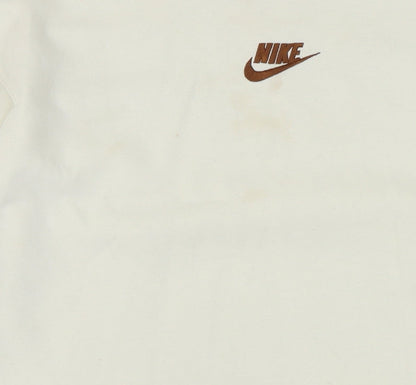 Brand and care label for Nike girls’ ivory xl pullover sweatshirt long sleeve casual