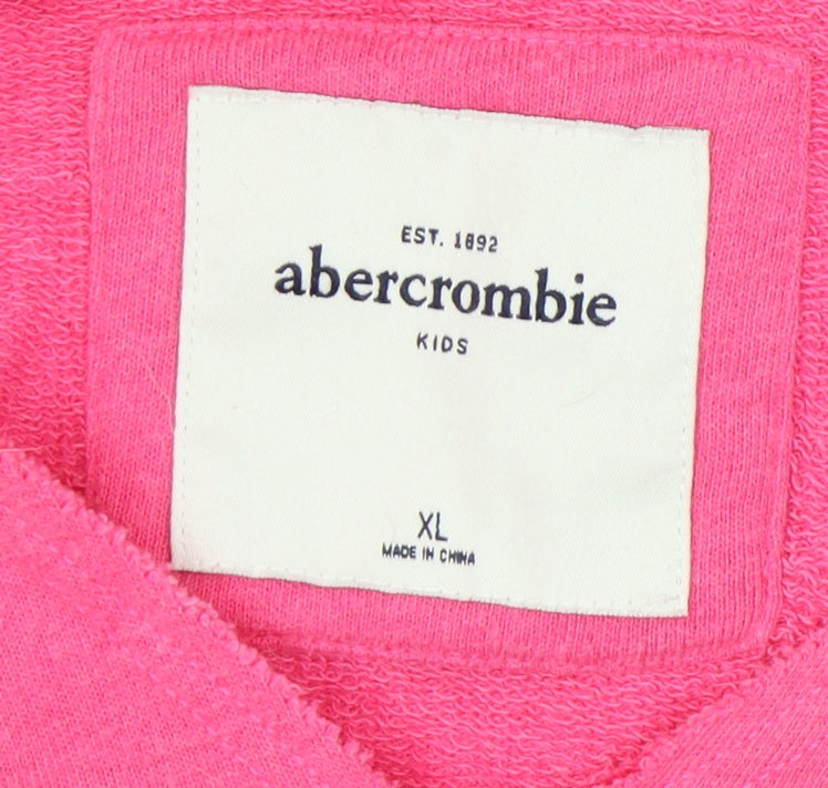 Abercrombie & Fitch Girls Pink Pullover Hoodie XL