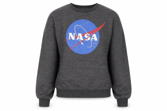 NASA Grey Unisex Sweatshirt, Small, Graphic Logo, New