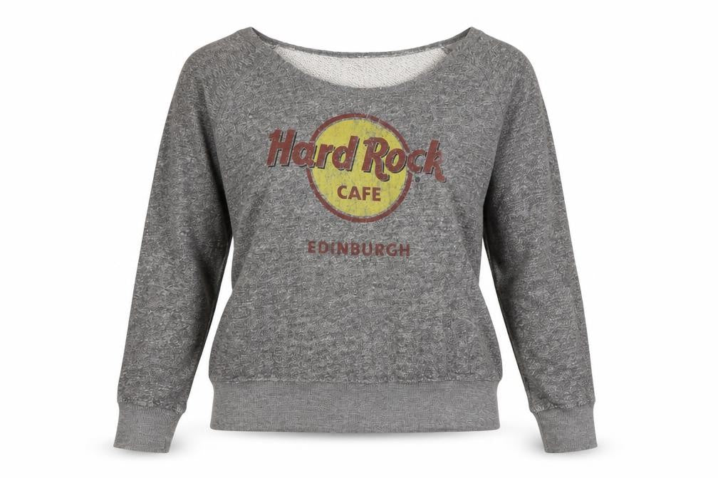 Hard Rock Cafe Women's Grey Logo Sweatshirt, Size S