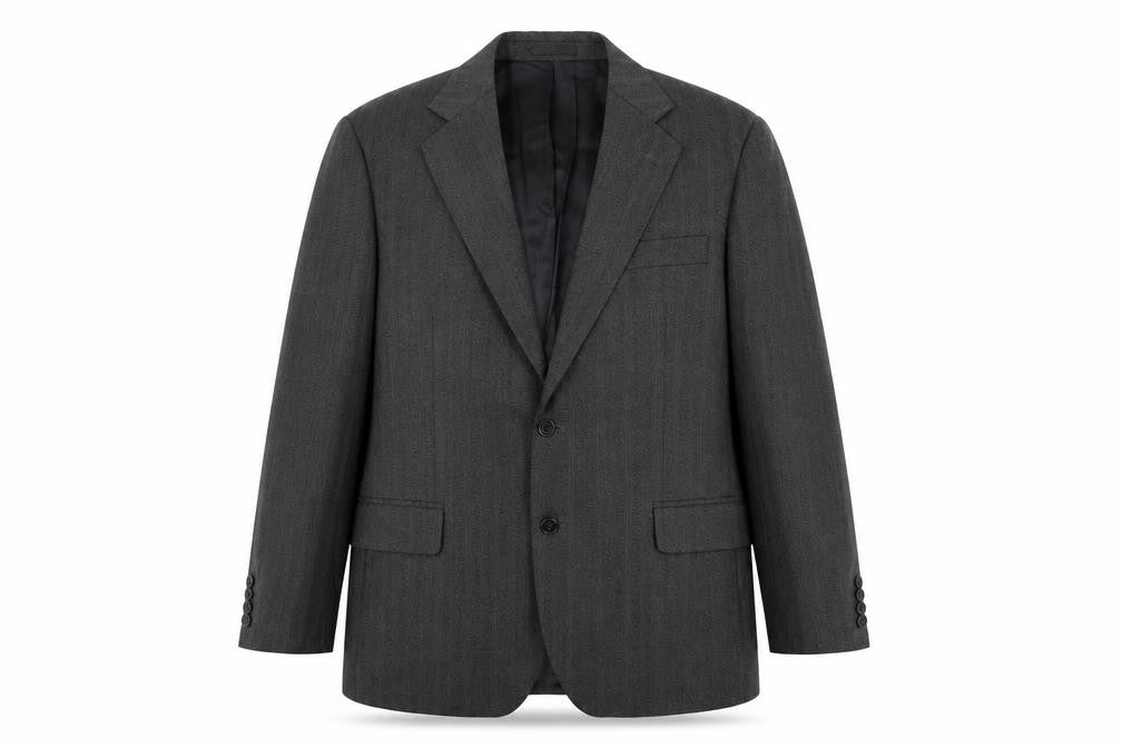Magee Men's Grey Striped Wool Blazer Size 42R