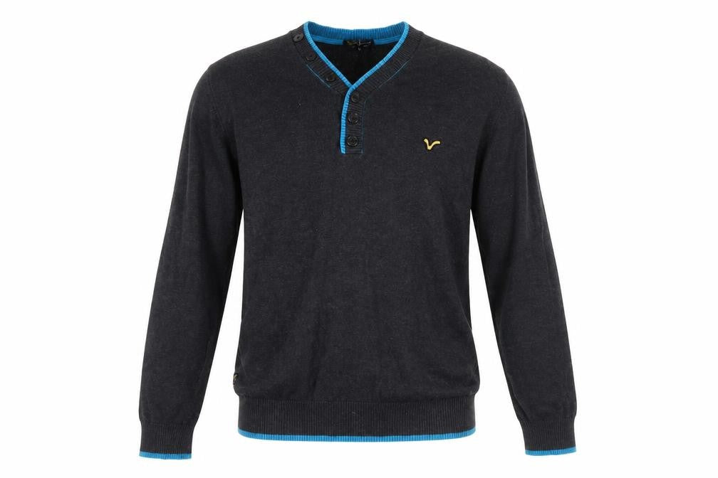 Voi Jeans Men's Black Henley Jumper M